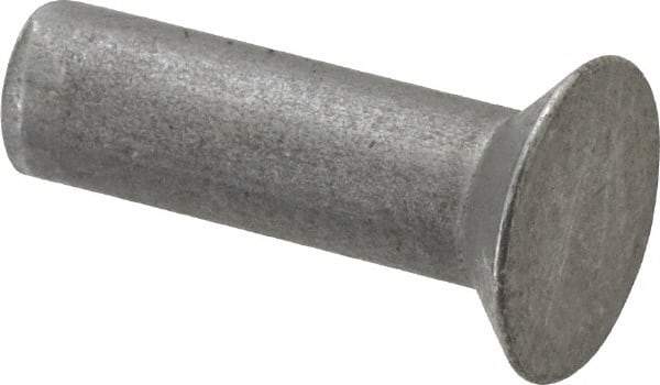 RivetKing - 3/16" Body Diam, Countersunk Uncoated Steel Solid Rivet - 5/8" Length Under Head, 90° Countersunk Head Angle - All Tool & Supply