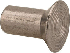 RivetKing - 1/4" Body Diam, Countersunk Uncoated Stainless Steel Solid Rivet - 1/2" Length Under Head, Grade 18-8, 90° Countersunk Head Angle - All Tool & Supply