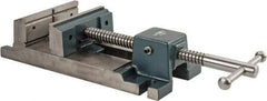 Wilton - 6-3/4" Jaw Opening Capacity x 2-1/8" Throat Depth, Horizontal Drill Press Vise - 6" Wide x 2-1/8" High Jaw, Stationary Base, Rapid Action, 17.1" OAL x 4.3" Overall Height, Cast Iron - All Tool & Supply