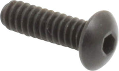 Holo-Krome - #4-40 UNC Hex Socket Drive, Button Screw - Alloy Steel, Black Oxide Finish, Fully Threaded, 3/8" Length Under Head - All Tool & Supply