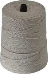 Made in USA - 0.62 Inch Diameter, 12 Ply, Cotton Twine Spool - 30 Lbs. Breaking Strength, White, 1,680 Ft. per Lb. - All Tool & Supply