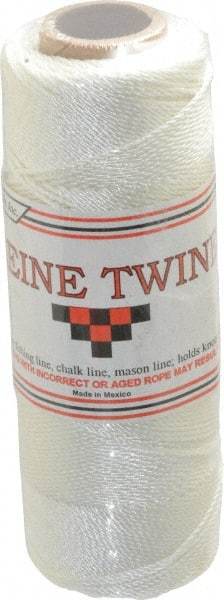 Value Collection - 0.046 Inch Diameter, Seine Twine Spool - 105 Lbs. Breaking Strength, White, 1,800 Ft. per Lb. - All Tool & Supply