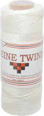 Value Collection - 0.058 Inch Diameter, Seine Twine Spool - 180 Lbs. Breaking Strength, White, 1,100 Ft. per Lb. - All Tool & Supply