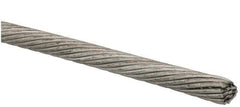 Value Collection - 1/8" Diam, Aircraft Cable Wire - 2,100 Lb Breaking Strength, 1 x 19 Single Strand - All Tool & Supply