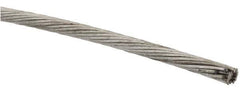 Value Collection - 3/16" Diam, Aircraft Cable Wire - 4,700 Lb Breaking Strength, 1 x 19 Single Strand - All Tool & Supply