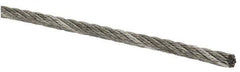 Lift-All - 1/16" Diam, Aircraft Cable Wire - 480 Lb Breaking Strength, 7 x 7 Strand Core - All Tool & Supply