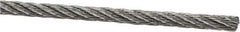 Lift-All - 1/8" Diam, Aircraft Cable Wire - 1,700 Lb Breaking Strength, 7 x 7 Strand Core - All Tool & Supply