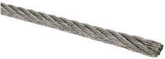 Lift-All - 5/32" Diam, Aircraft Cable Wire - 2,600 Lb Breaking Strength, 7 x 7 Strand Core - All Tool & Supply