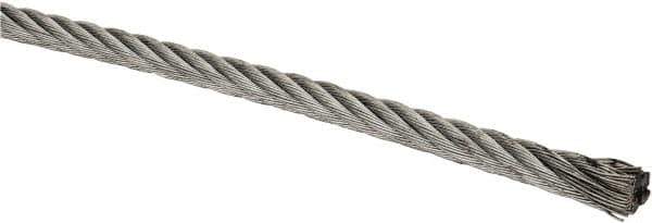 Lift-All - 1/4 Inch Diameter Aircraft Cable Wire - 7,000 Lbs. Breaking Strength, 7 x 19 Strand Core - All Tool & Supply