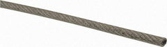 Lift-All - 3/32" x 1/16" Diam, Coated Aircraft Cable Wire - 480 Lb Breaking Strength, 7 x 7 Strand Core, Vinyl Coating - All Tool & Supply