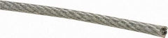 Value Collection - 1/8" x 3/32" Diam, Coated Aircraft Cable Wire - 920 Lb Breaking Strength, 7 x 7 Strand Core, Vinyl Coating - All Tool & Supply