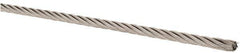 Lift-All - 1/8" Diam, Stainless Steel Wire Rope - 1,300 Lb Breaking Strength, Material Grade 316, 7 x 19 Strand Core - All Tool & Supply