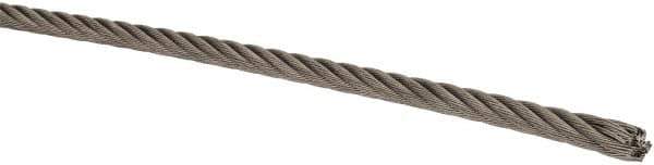 Lift-All - 3/16" Diam, Stainless Steel Wire Rope - 2,900 Lb Breaking Strength, Material Grade 316, 7 x 19 Strand Core - All Tool & Supply