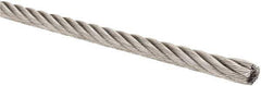 Lift-All - 5/32" Diam, Stainless Steel Wire Rope - 2,400 Lb Breaking Strength, Material Grade 304, 7 x 19 Strand Core - All Tool & Supply