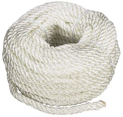 Value Collection - 100' Max Length Nylon Twisted Rope - 3/8" Diam, 278 Lb Capacity - All Tool & Supply