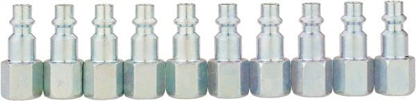 Value Collection - 10 Piece 1/4" Body 1/4 NPT 215 psi Industrial Pneumatic Coupling Plug Set - All Tool & Supply