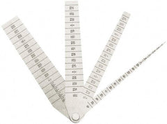 SPI - 1/16 to 1-1/16 Inch Measurement, 4 Leaf Taper Gage - 5-1/4 Inch Long x 1 Inch Wide, 1/64 Inch Graduation - All Tool & Supply