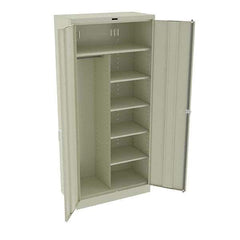 Tennsco - 6 Shelf Combination Storage Cabinet - Steel, 36" Wide x 18" Deep x 78" High, Putty - All Tool & Supply