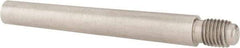 Value Collection - Size 6, 0.339" Large End Diam, Passivated Stainless Steel 5/16-24 Threaded Taper Pin - Grade 303, 18-8, 2-1/2 Pin Length - All Tool & Supply