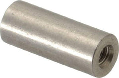 Electro Hardware - #4-40, 5/8" OAL, Stainless Steel Round Fully Threaded Female Circuit Board Standoffs - 1/2" Thread Depth, 5/8" Body Length, Bright Finish - All Tool & Supply