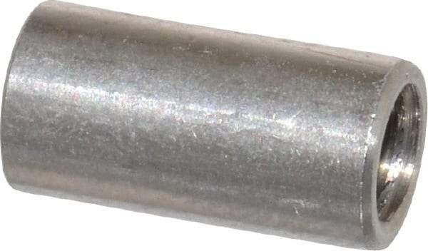 Electro Hardware - #10-32, 1/2" OAL, Stainless Steel Round Fully Threaded Female Circuit Board Standoffs - 1" Thread Depth, 1/2" Body Length, Bright Finish - All Tool & Supply