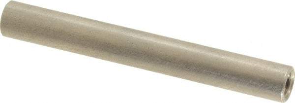 Electro Hardware - #10-32, 2" OAL, 1/4" Across Flats, Stainless Steel Round Fully Threaded Female Circuit Board Standoffs - 1" Thread Depth, 2" Body Length, Bright Finish - All Tool & Supply