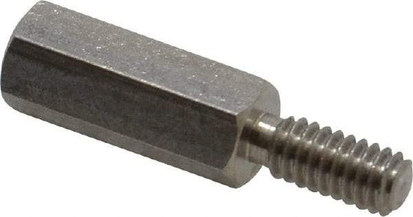 Electro Hardware - #8-32, 1" OAL, 1/4" Across Flats, Stainless Steel Hex Male/Female Circuit Board Standoffs - 7/16" Thread Depth, 5/8" Body Length, Bright Finish - All Tool & Supply