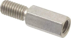 Electro Hardware - #10-32, 7/8" OAL, 1/4" Across Flats, Stainless Steel Hex Male/Female Circuit Board Standoffs - 1/2" Thread Depth, 1/2" Body Length, Bright Finish - All Tool & Supply