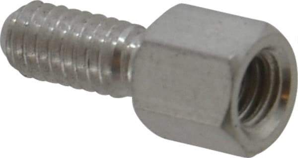 Electro Hardware - #8-32, 5/8" OAL, 1/4" Across Flats, Aluminum Hex Male/Female Circuit Board Standoffs - 7/16" Thread Depth, 1/4" Body Length, Bright Finish - All Tool & Supply