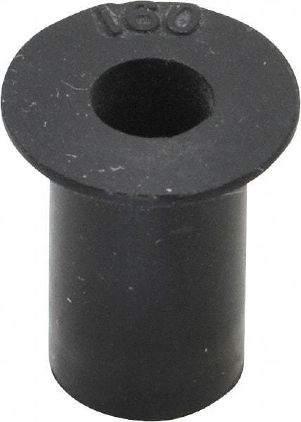 Au-Ve-Co Products - #10-32, 0.562" Diam x 0.04" Thick Flange, Rubber Insulated Rivet Nut - UNF Thread, Neoprene, 5/8" Long x 0.377" Body Diam, 0.665" OAL - All Tool & Supply