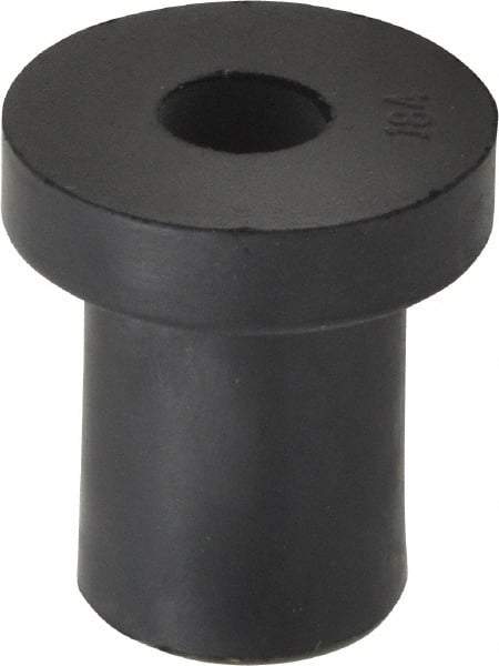 Au-Ve-Co Products - 1/4-20, 0.74" Diam x 0.187" Thick Flange, Rubber Insulated Rivet Nut - UNC Thread, Neoprene, 0.642" Long x 1/2" Body Diam, 0.829" OAL - All Tool & Supply