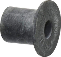 Au-Ve-Co Products - M6x1.00, 0.787" Diam x 0.051" Thick Flange, Rubber Insulated Rivet Nut - Metric Coarse Thread, Neoprene, 0.579" Long x 1/2" Body Diam, 0.63" OAL - All Tool & Supply