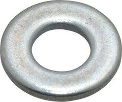 Value Collection - #6 Screw, Steel SAE Flat Washer - 5/32" ID x 3/8" OD, 0.036" Thick, Zinc-Plated Finish - All Tool & Supply