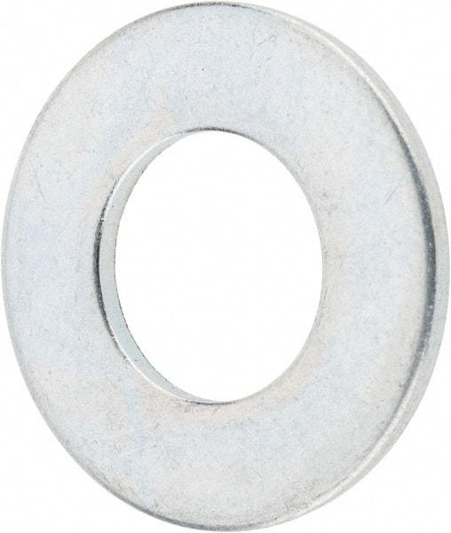 Value Collection - 3/8" Screw, Steel SAE Flat Washer - 13/32" ID x 13/16" OD, 1/16" Thick, Zinc-Plated Finish - All Tool & Supply