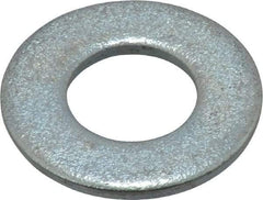 Value Collection - 1/2" Screw, Steel SAE Flat Washer - 17/32" ID x 1-1/16" OD, 3/32" Thick, Zinc-Plated Finish - All Tool & Supply