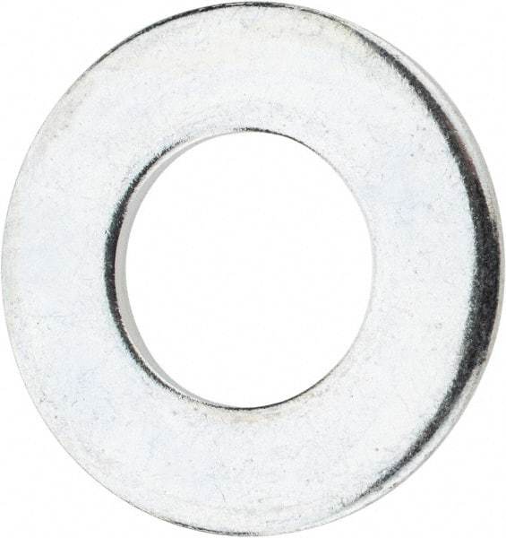 Value Collection - 9/16" Screw, Steel SAE Flat Washer - 19/32" ID x 1-3/16" OD, 3/32" Thick, Zinc-Plated Finish - All Tool & Supply