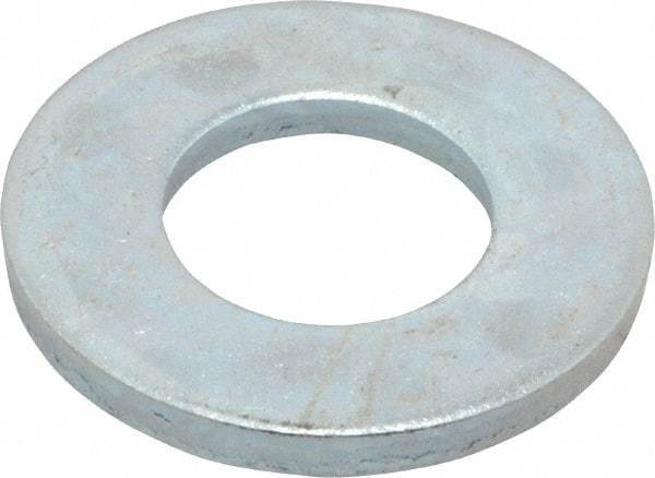 Value Collection - 5/8" Screw, Steel SAE Flat Washer - 21/32" ID x 1-5/16" OD, 3/32" Thick, Zinc-Plated Finish - All Tool & Supply