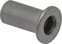 Value Collection - #8-32, 0.01 to 0.08" Grip, #2, Aluminum Standard Rivet Nut - Flat Head - All Tool & Supply