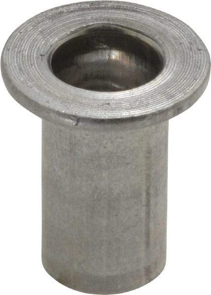 Value Collection - 5/16-18, 0.03 to 0.115" Grip, 27/64" Drill, Aluminum Standard Rivet Nut - Flat Head - All Tool & Supply