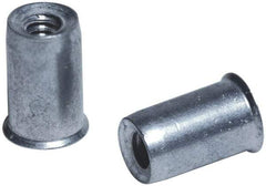 Marson - #6-32, 3/8" OAL, Thread-Sert Threaded Insert - 0.221" Hole Diam, 1/4" Head Diam, Steel - All Tool & Supply