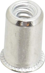 Value Collection - #6-32, 0.01 to 0.08" Grip, #12, Aluminum Standard Rivet Nut - Expander Head - All Tool & Supply