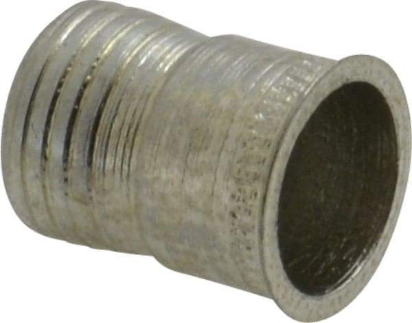 Marson - #10-32, 3/8" OAL, Thread-Sert Threaded Insert - 0.281" Hole Diam, 0.314" Head Diam, Steel - All Tool & Supply