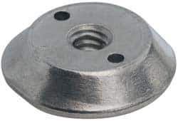 Made in USA - 1/4-20, Alloy Steel, Zinc Plated, Right Hand Spherical Fixture Nut - 1/4" High - All Tool & Supply