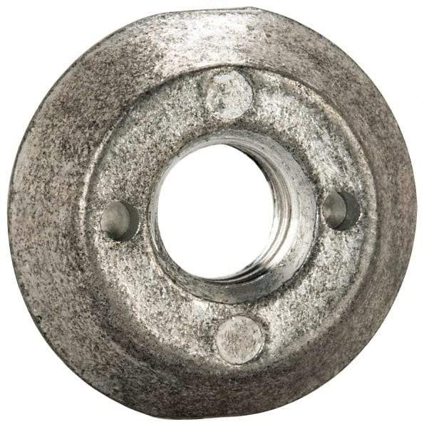 Made in USA - 3/8-16, Alloy Steel, Zinc Plated, Right Hand Spherical Fixture Nut - 1/4" High - All Tool & Supply