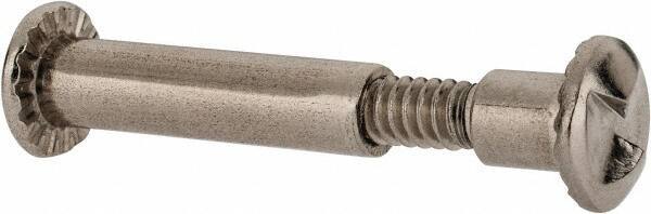 Value Collection - #10-24 Thread Screw & Barrel, Truss Head, One Way Drive, Stainless Steel Sex Bolt & Binding Post - 3/4" Length Under Head, 1" Long Barrel, Grade 18-8 - All Tool & Supply