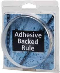 Made in USA - 3 Ft. Long x 1/2 Inch Wide, 1/32 Inch Graduation, Silver, Mylar Adhesive Tape Measure - Reads Left to Right, Horizontal Scale - All Tool & Supply