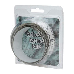 Made in USA - 3 Ft. Long x 1-1/4 Inch Wide, 1/16 Inch Graduation, Clear, Mylar Adhesive Tape Measure - Reads Right to Left, Horizontal Scale - All Tool & Supply