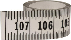 Made in USA - 9 Ft. Long x 1-1/4 Inch Wide, 1/16 Inch Graduation, Clear, Mylar Adhesive Tape Measure - Reads Right to Left, Horizontal Scale - All Tool & Supply