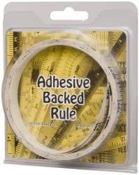 Made in USA - 12 Ft. Long x 1/2 Inch Wide, 1/16 Inch Graduation, Clear, Mylar Adhesive Tape Measure - Reads Left to Right, Horizontal Scale - All Tool & Supply