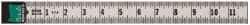 Made in USA - 1 Ft. Long x 1-1/4 Inch Wide, 1/16 Inch Graduation, Clear, Mylar Adhesive Tape Measure - Reads Top to Bottom, Vertical Rules - All Tool & Supply